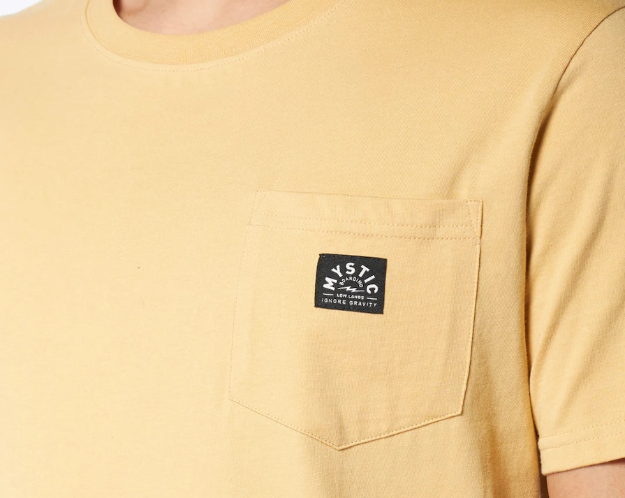 Mystic The Pocket Tee Warm Sand Detail