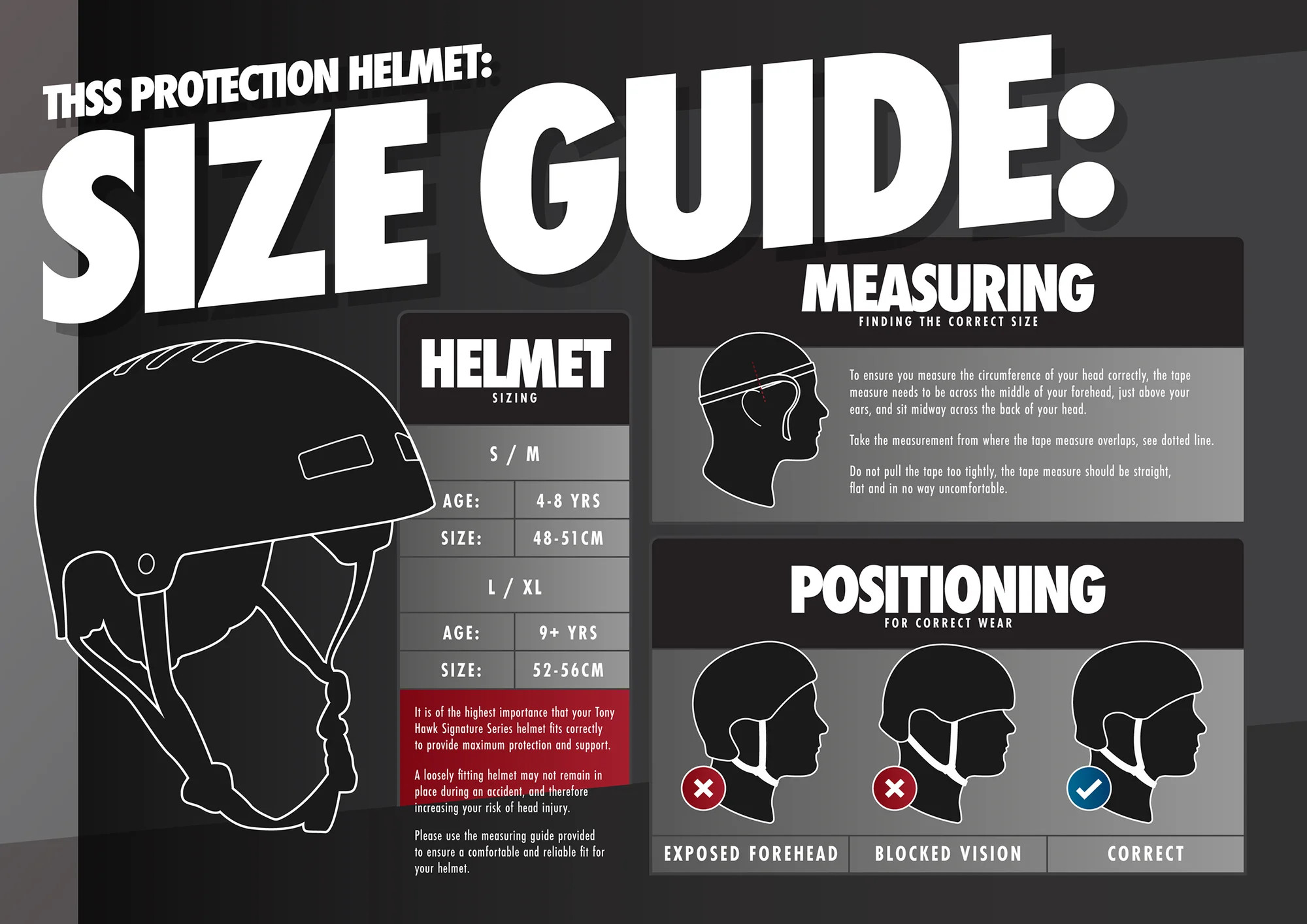 Tony Hawk Signature Series Protective Set Multi Sports Helmet Sizing