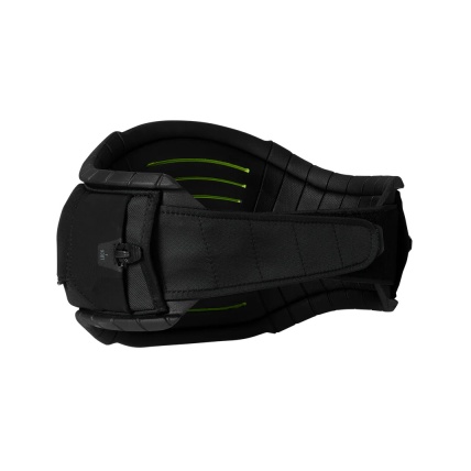 Mystic Stealth Black Lime Waist Hardshell Kite Harness back