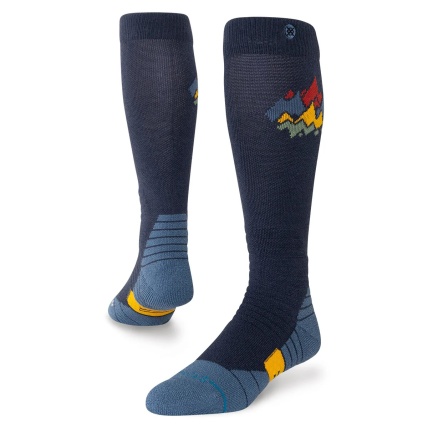 Stance Peaks Navy Mid Merino Blend Snow Socks