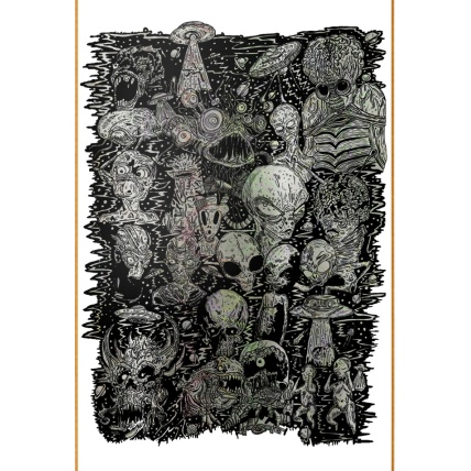 Heroin Skateboards Lee Yankou Allegory of Fear 8.25 Skate Deck