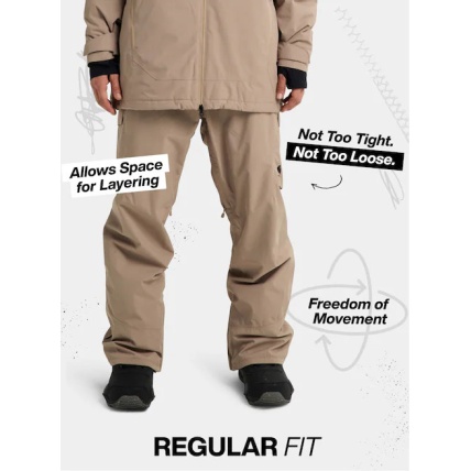 Burton Reserve 2L Mens Snow Pants Summit Taupe