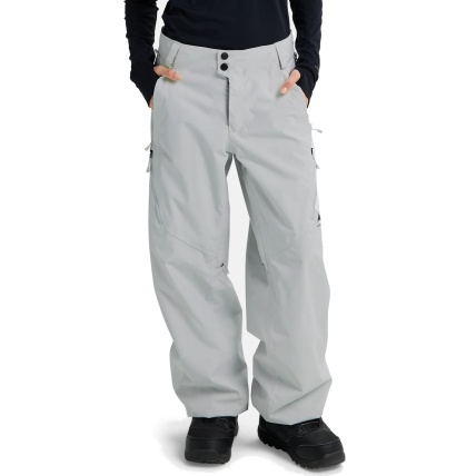 Burton Reserve 2L Womens Relaxed Pants Gray Cloud