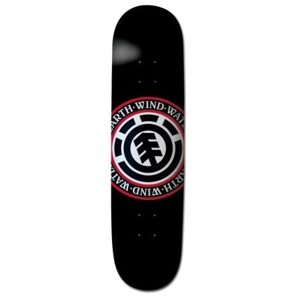 Element Team Seal Black Skateboard Deck