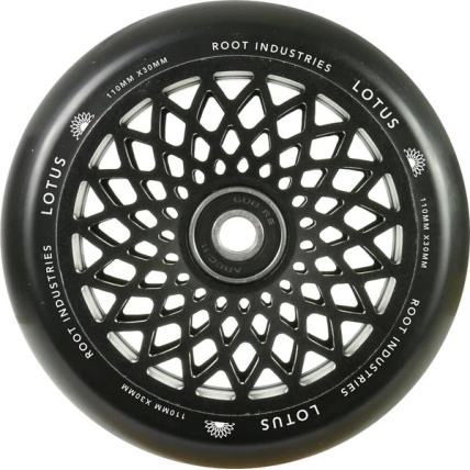 root industries lotus wheel 110mm black black ea
